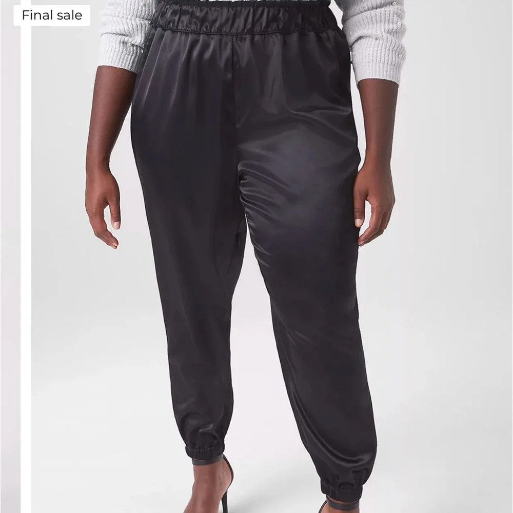 Lane Bryant Satin Jogger Pants - Picture 1 of 7